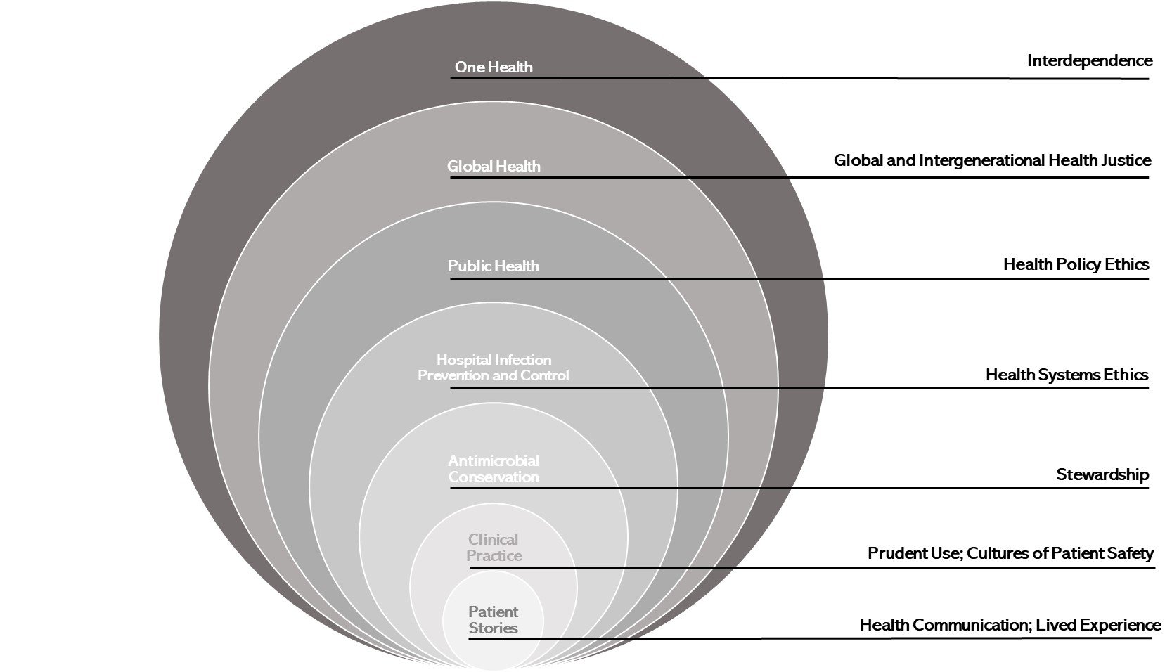 Figure. Levels of Analysis for Advancing Research on Ethical and Social Aspects of Antimicrobial Resistance