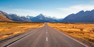 on the road