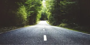 on the road